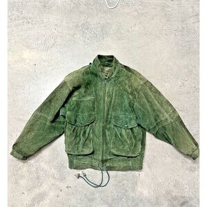 Vintage Greg Bell Absolutely Beautiful Pig Suede Leather jacket Aged & Rare